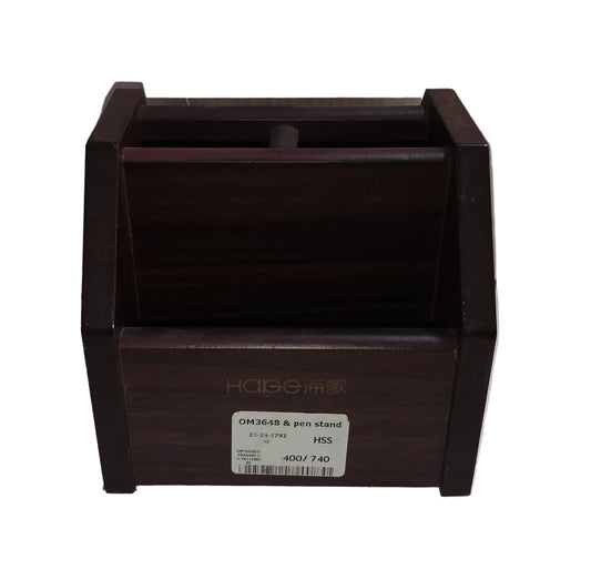 Om3648 wooden pen stand (4x4.5inch)